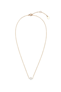14K Gold Filled Handmade 1.3mmx450mm plateCablechain with 6mm Freshwater Pear Necklace[Firenze Jewelry] 피렌체주얼리